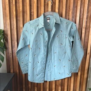 Tea Collection New no Tags Deer All Over Print Buttoned Down Shirt. 10